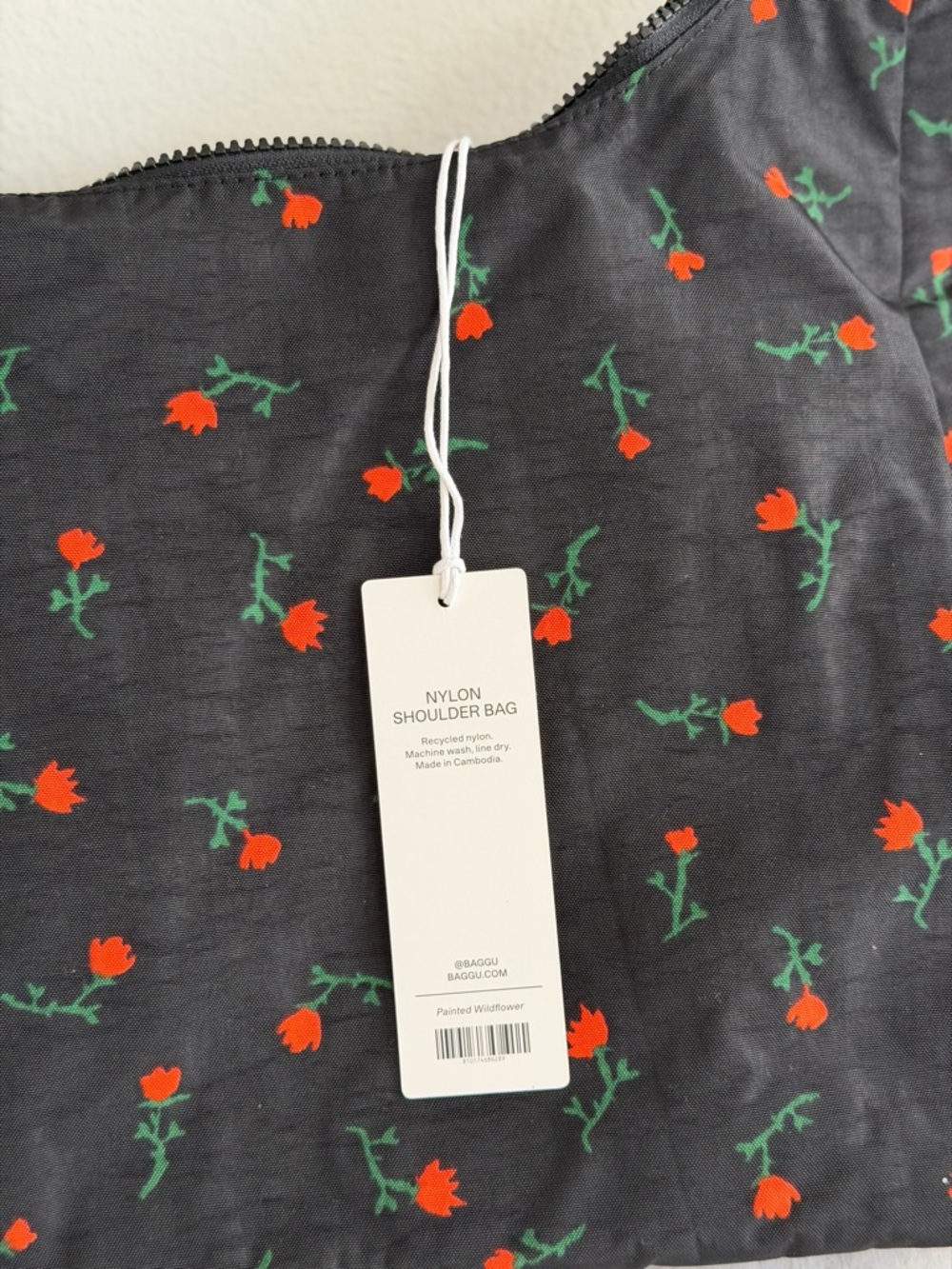 Baggu Nylon Shoulder Bag in Painted Wildflower - Picture 6 of 7